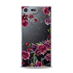 Lex Altern TPU Silicone Sony Xperia Case Red Flowers Theme