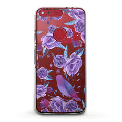 Lex Altern TPU Silicone Google Pixel Case Nice Purple Plants