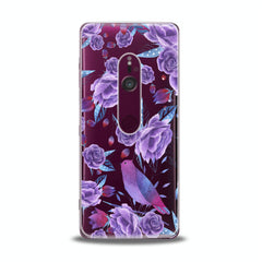 Lex Altern TPU Silicone Sony Xperia Case Nice Purple Plants