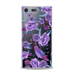 Lex Altern TPU Silicone Sony Xperia Case Nice Purple Plants