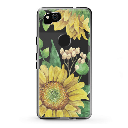 Lex Altern Google Pixel Case Watercolor Sunflower