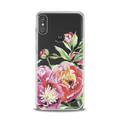 Lex Altern TPU Silicone Motorola Case Garden Peony Pattern