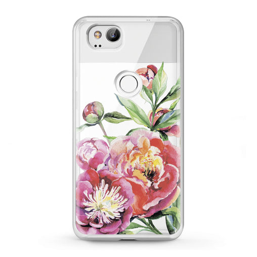 Lex Altern Google Pixel Case Garden Peony Pattern