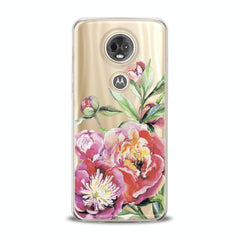 Lex Altern TPU Silicone Motorola Case Garden Peony Pattern