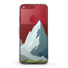 Lex Altern TPU Silicone Google Pixel Case Mountain Abstract Pattern