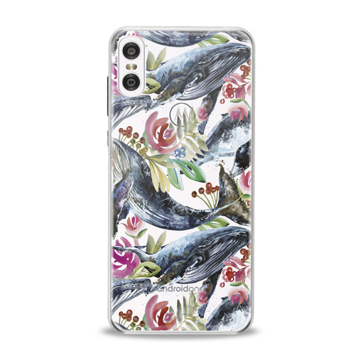 Lex Altern Blue Whale Pattern Motorola Case