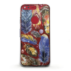 Lex Altern TPU Silicone Google Pixel Case Bright Feather Theme