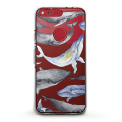 Lex Altern TPU Silicone Google Pixel Case Funny Whale Print