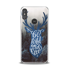 Lex Altern TPU Silicone Motorola Case Blue Deer Theme