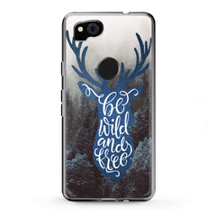 Lex Altern TPU Silicone Google Pixel Case Blue Deer Theme