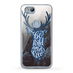 Lex Altern TPU Silicone Google Pixel Case Blue Deer Theme