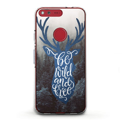 Lex Altern TPU Silicone Google Pixel Case Blue Deer Theme