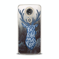 Lex Altern TPU Silicone Motorola Case Blue Deer Theme