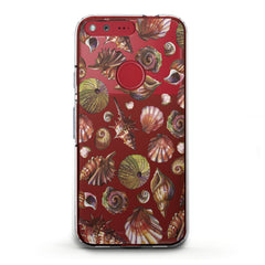 Lex Altern TPU Silicone Google Pixel Case Seashells Pattern