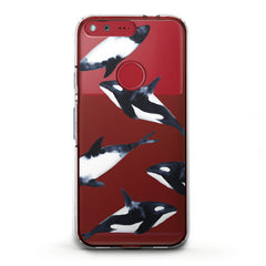 Lex Altern TPU Silicone Google Pixel Case Whale Family