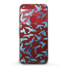 Lex Altern TPU Silicone Google Pixel Case Printed Blue Doves