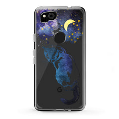 Lex Altern TPU Silicone Google Pixel Case Beautiful Galaxy Cat