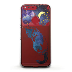 Lex Altern TPU Silicone Google Pixel Case Beautiful Galaxy Cat