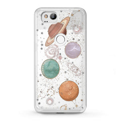 Lex Altern TPU Silicone Google Pixel Case Shiny Planets