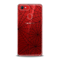 Lex Altern TPU Silicone Oppo Case Black Spiderweb Pattern