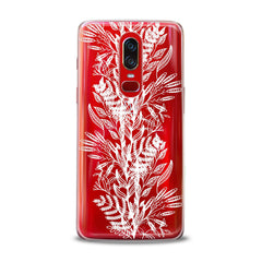 Lex Altern TPU Silicone OnePlus Case White Plants