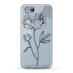 Lex Altern TPU Silicone Google Pixel Case Floral Sketch