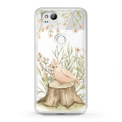 Lex Altern TPU Silicone Google Pixel Case Tender Bird