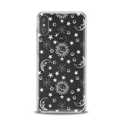 Lex Altern TPU Silicone Motorola Case White Celestial Print