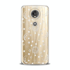 Lex Altern TPU Silicone Motorola Case White Celestial Print