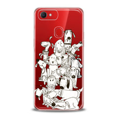 Lex Altern TPU Silicone Oppo Case Drawing Dogs