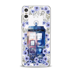 Lex Altern Floral Police Box Motorola Case