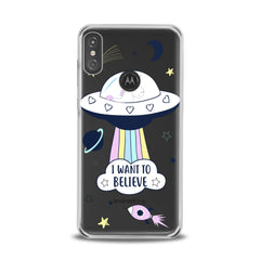 Lex Altern TPU Silicone Motorola Case Cute UFO Quote