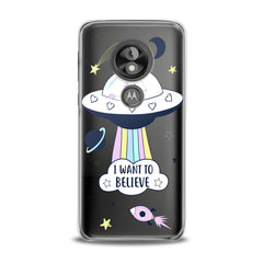 Lex Altern TPU Silicone Motorola Case Cute UFO Quote