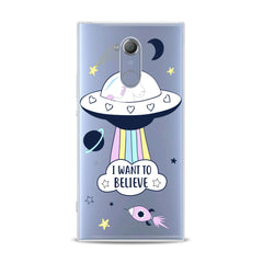 Lex Altern TPU Silicone Sony Xperia Case Cute UFO Quote