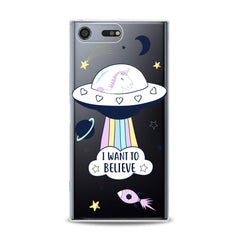 Lex Altern TPU Silicone Sony Xperia Case Cute UFO Quote