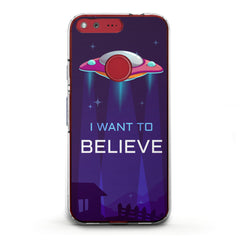 Lex Altern TPU Silicone Google Pixel Case Blue UFO