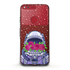 Lex Altern TPU Silicone Google Pixel Case Floral Astronaut