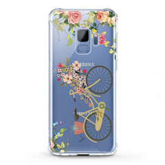 Lex Altern TPU Silicone Samsung Galaxy Case Floral Bicycle Theme