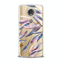 Lex Altern TPU Silicone Motorola Case Purple Branches