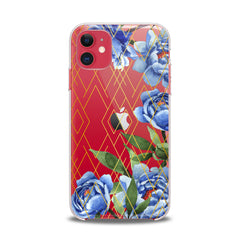 Lex Altern TPU Silicone iPhone Case Blue Peony