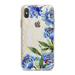 Lex Altern TPU Silicone Phone Case Blue Peony