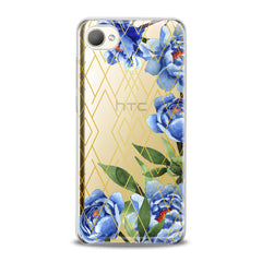 Lex Altern TPU Silicone HTC Case Blue Peony