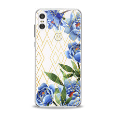 Lex Altern TPU Silicone Motorola Case Blue Peony