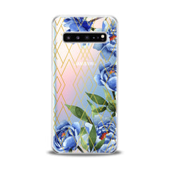 Lex Altern TPU Silicone Samsung Galaxy Case Blue Peony