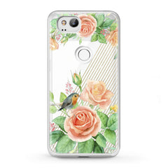 Lex Altern TPU Silicone Google Pixel Case Orange Roses