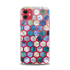 Lex Altern TPU Silicone iPhone Case Blue Honeycombs