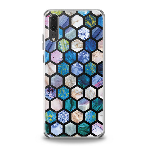 Lex Altern Blue Honeycombs Huawei Honor Case