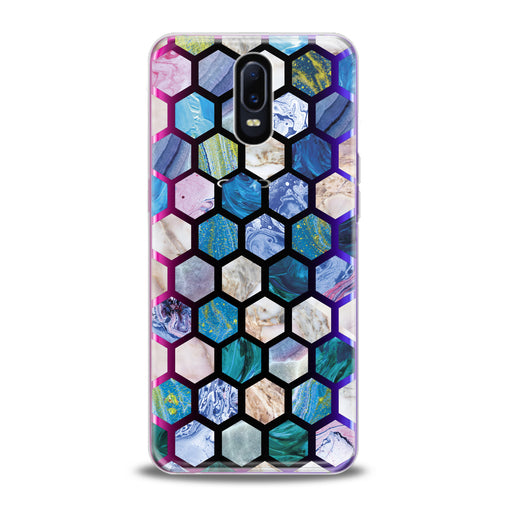 Lex Altern Blue Honeycombs Oppo Case