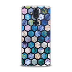 Lex Altern TPU Silicone Nokia Case Blue Honeycombs