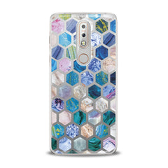 Lex Altern TPU Silicone Nokia Case Blue Honeycombs